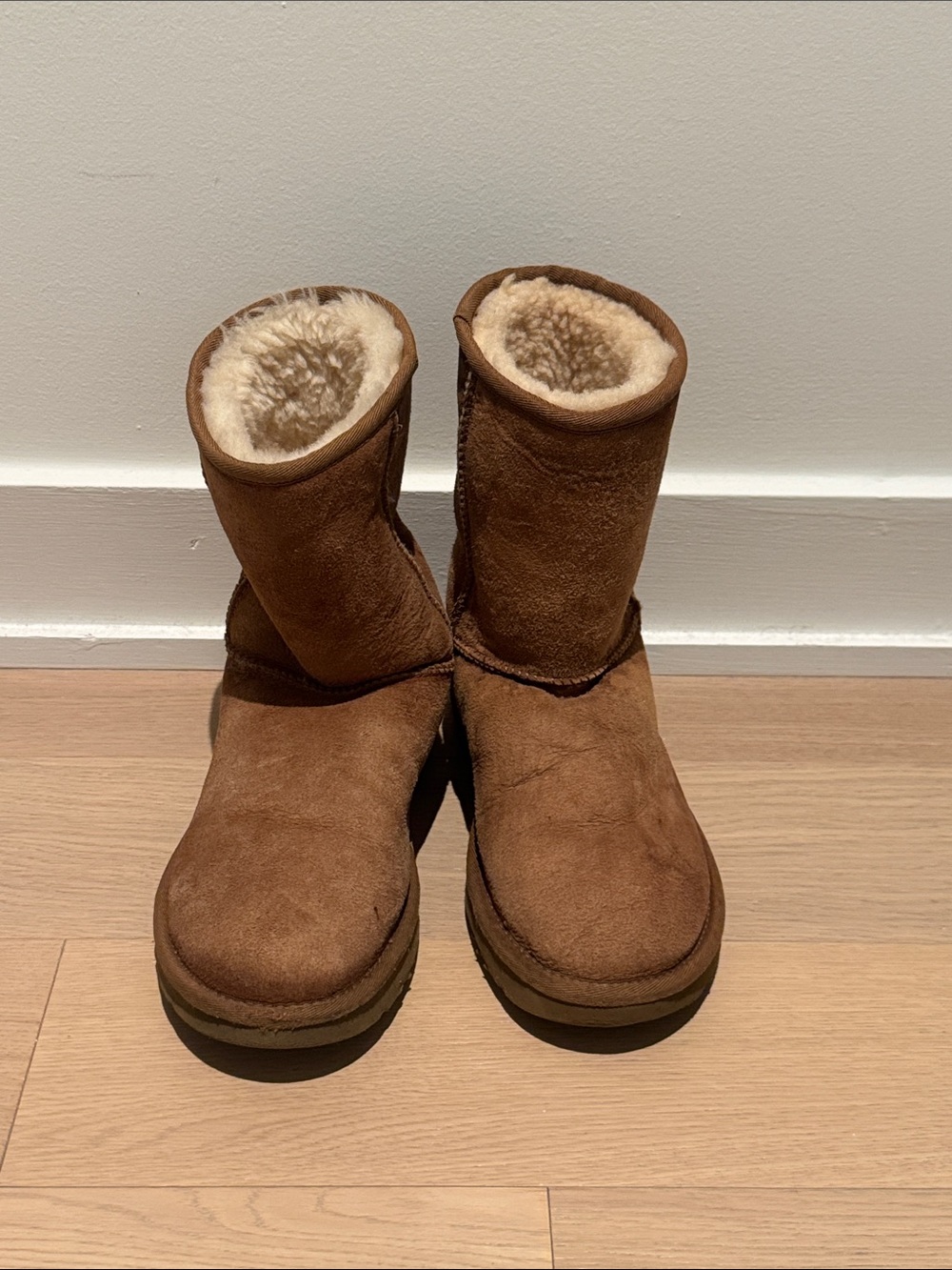 UGG Classic Shearling-Lined Suede Winter Boots - Chestnut Brown 8